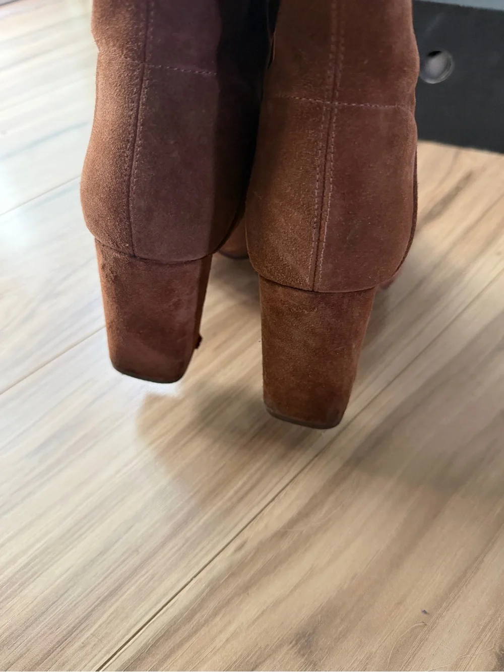 Banana Republic 7.5 Brown Suede Knee-High Block Heel Boots